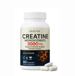 Creatine Monohydrate Capsules 3,000mg Per Serving,60Count | Micronized, Unflavored Creatine Pills | Pre-Workout & Muscle Strength Support | Easy to Swallow, Filler-Free | 30Servings