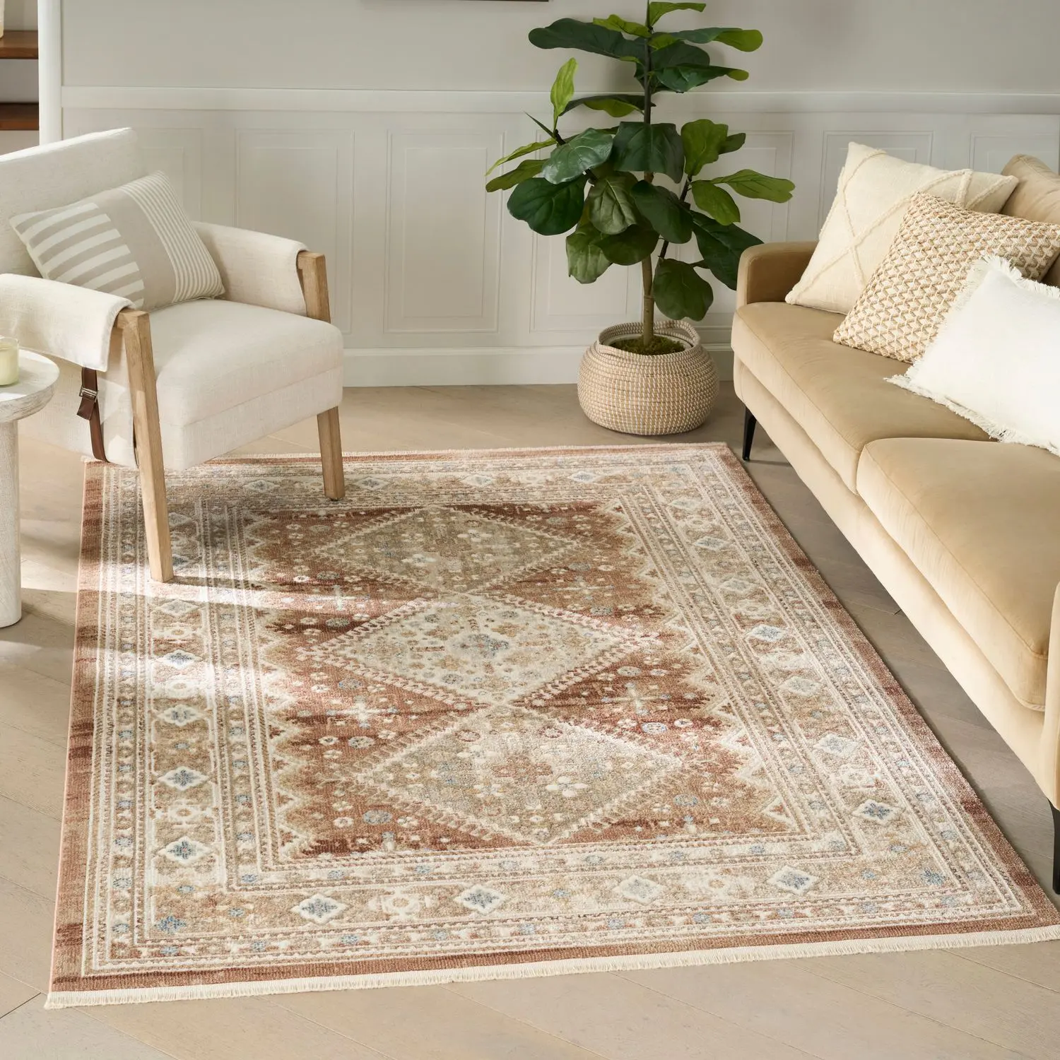 Nourison Pardis Traditional Vintage Indoor Rug, Earth-Tone, Folksy, Antique-Inspired, Classic, Ethnic Area Rug, Earth-Tone Area Rugs, Folksy Area Rugs