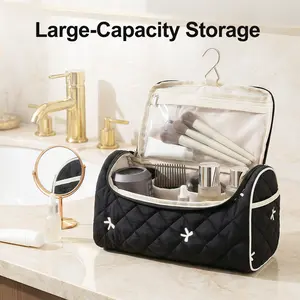 Quilted Hair Tools Travel Bag, Cute Portable Organizer Case with Hanging Hook, Compatible with Dyson Airwrap Styler,Hair Curler Accessories