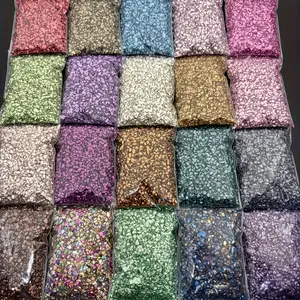 Crushed Glass for Resin Craft, 100g 1-4mm Irregular Colorful High-Quality Chips, Home Decor Vase Filler, Resin DIY Decorations Supply for Creativity Projects