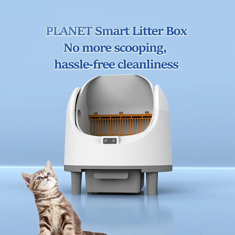 Smart Automatic Self-Cleaning Cat Litter Box - 6L Large Capacity, APP Control, Odor Lock, Anti-Splash Design, Automatic Litter Box