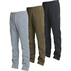 3 Pack Mens Open Bottom Sweatpants with Pockets, Casual Sweatpants for MenGift