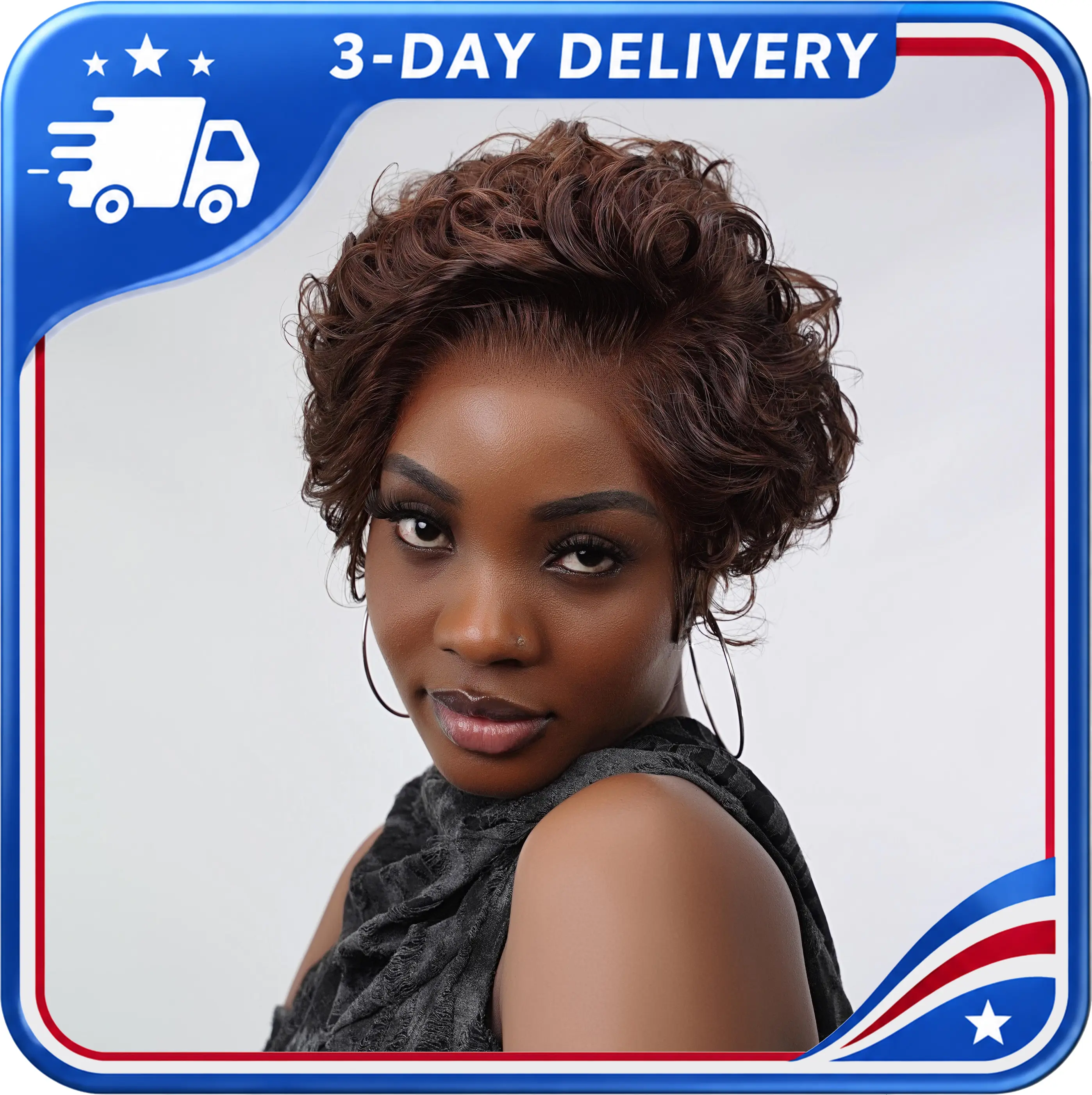 Dultev 13x6 Glueless Bixie Cut Wigs 008 for Women 180% Density Wear Go Lace Front Layered Luxury Beauty Curly HD Human Hair Wig #DealsforYouDays