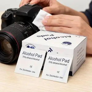 First aid box essential, 75% alcohol swabs 100 pieces per pack, skin wound disinfection and cleaning supplies, Disinfectant