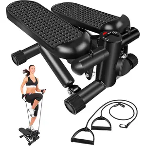 Compact Mini Stepper with Resistance Bands Full Body Toning Stair Machine Perfect Home Workout Gear for Small Spaces Fitness