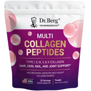 Multi Collagen Peptides – 15.5 g per serving – Grass-Fed, Pasture-Raised, and Wild-Caught Sources – 25 servings