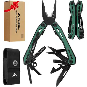 16-in-1 Tool Pliers Multitool with Knife, Belt Clip, Self-locking, and More Accessories for Camping and DIY - Repair Toolkit