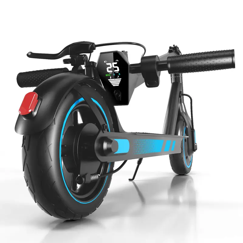 Unisex Adult Rechargeable Folding Motorized Scooter - 500W Brushless Motor, 28MPH Speed, 22Mi Range, 10.5Ah Battery, Nonslip Tires, 3-Speed Adjustable Modes, Front & Rear Disc Brakes, App Smart Control, Lights, Official Warranty, for City Commute