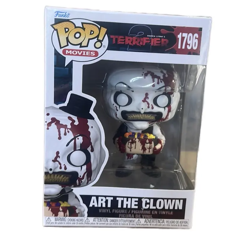 Funko Pop Vinyl Figure - Terrifier Series TV/Movie Character Art The Clown with Head Accessory, Detailed Design Collectible Figure, Collectible Figures