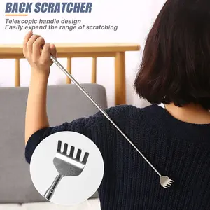 Telescopic Back Scratcher for Adults Portable Stainless Steel Body Massage Tool Extendable Itch Relief Scratcher for Home
