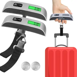 2-Pack Travel Digital Luggage Scale - Portable Luggage Scale -Luggage Scales for Suitcases  - 110LB/50KG, Includes Battery