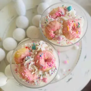 Valentines Donuts & Milk Candle - Decorative Donut with Milk Candle XL- Ideal for Home Decor and Ornaments