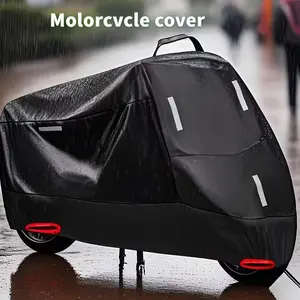 Rain and Sun Protection Motorcycle Cover – Oxford Fabric, Reflective Strips for Night Visibility, Ventilation Holes to Reduce Moisture Buildup