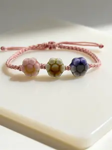 Women's Handmade Adjustable Ceramic Flower Bracelet, Elegant Floral Pattern, Perfect for Daily Wear, Travel, Parties, Gifts