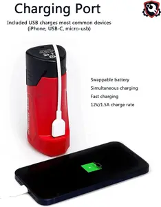 M12 Portable Power Adapter & Power Station 48-59-1201, 49-24-2310 Compatible For Milwaukee M-12 12V Heated Jacket B