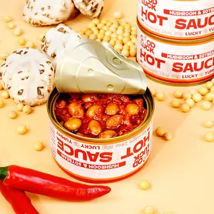 Good Luck Hot Sauce - Mushroom & Soybean Flavor | Deep Umami | Vegan & Meat-Free | 2.8 oz | Premium Chili Sauce | Mild & Fresh | Perfect for Taco Night or Lunch Bowls | Gift Box - Sambal