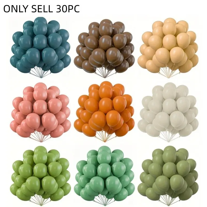 30pcs Vintage Color Latex Balloons Set, Balloon Arch Balloons, 10 Inch Party Decorations for Birthdays Weddings Anniversaries Valentine's Day