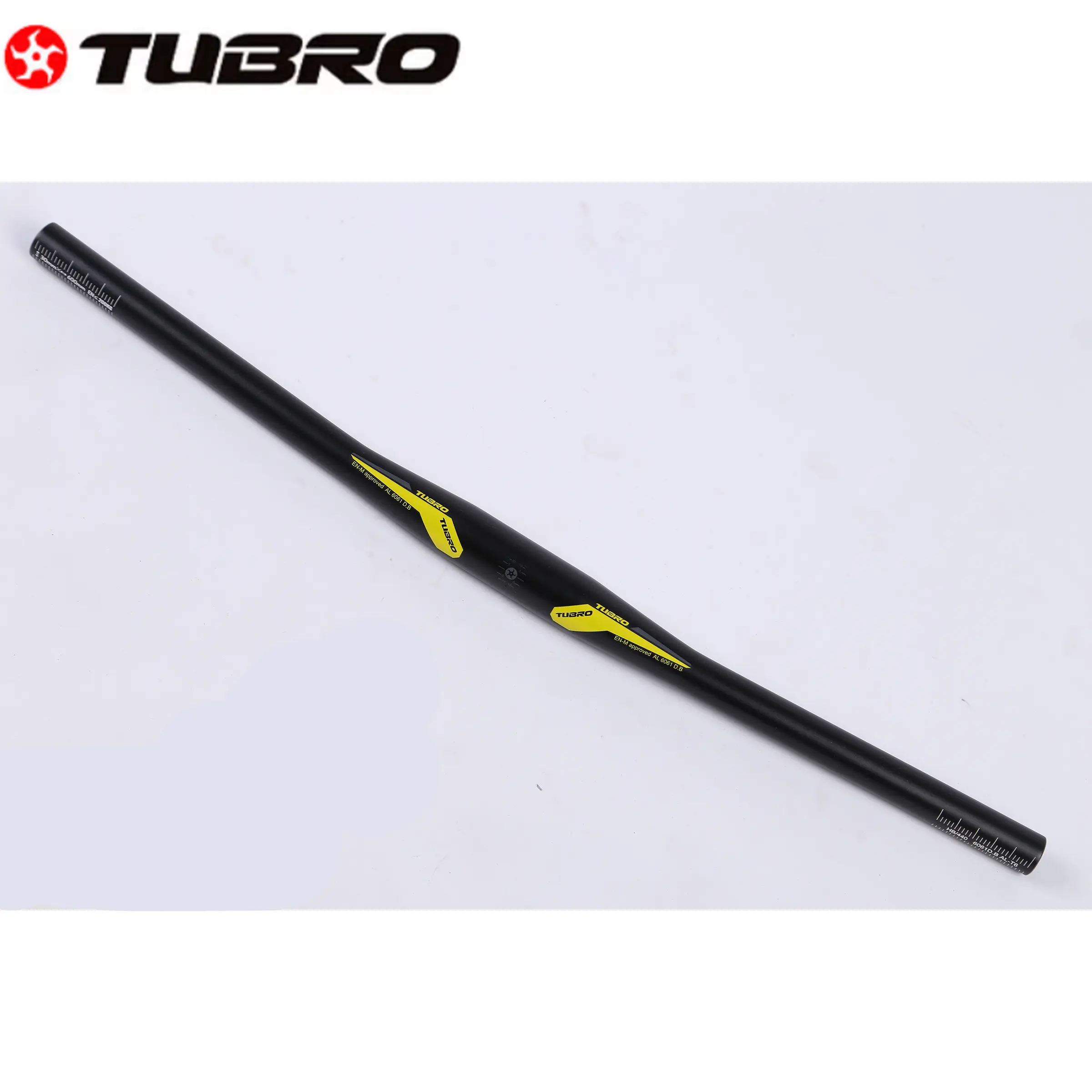 TUBRO HB440 Mountain Bike Straight Handlebar, 31.8mm x 600mm, 280g, Black/Yellow & Black/White Options