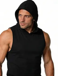 Men's Workout Tank Tops 5 Pack Sleeveless Running Shirts with Hoodie Sports Fitness Vest Sports Vests SpringStatements Menswear Sportswear Plain