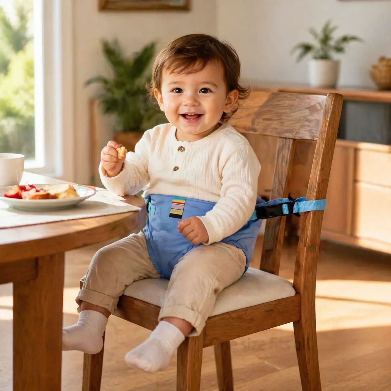 Baby Harness Seat for High Chair, Portable Feeding Seat Belt, Toddler Seat Belt, Baby Booster Harness Belt for Restaurant Shopping Cart Travel