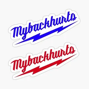 2x my back hurts Laptop sticker welder skateboard welding bumper car truck