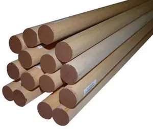 212 MAIN Thunderbird Forest Brown Hardwood Poplar Dowels, 0.88x36 in, Pack of 6, Poplar Wood
