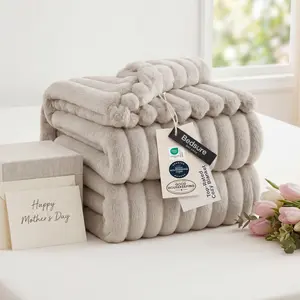【Mother's day Deal】Bedsure Luxury  Corduroy Fleece Sleep  Blanket- Ultra Soft, Warm, Cozy Extra Soft  Baby Blanket for Sofa, Bed, Nursery Ideal Seasonal Gift Solid Yellow Color, Lightweight Comforter