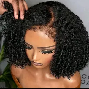 Jerry Curly 13x4 HD Swiss 16"   Lace Frontal Human Hair Wig Pre Plucked with Natural Full Edges and Baby Hair