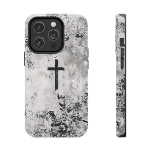 Minimalist Rustic Cross Christian iPhone Case, Jesus iPhone Case, Crucifix iPhone Cover, Catholic iPhone Case, Faith iPhone 16 15 14 13 12 11 Gift Case