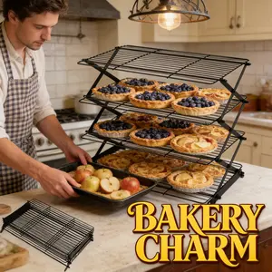 【TikTokshopForyou】Adjustable Stackable Cooling Rack with Adjustable 3 Setting Design Stackable Roasting Cooking Drying Wire Cooling Rack for Cookies Baking Gifts for Women, bread buffers, lady gift husband, kitchen gadgets, Camping Grill