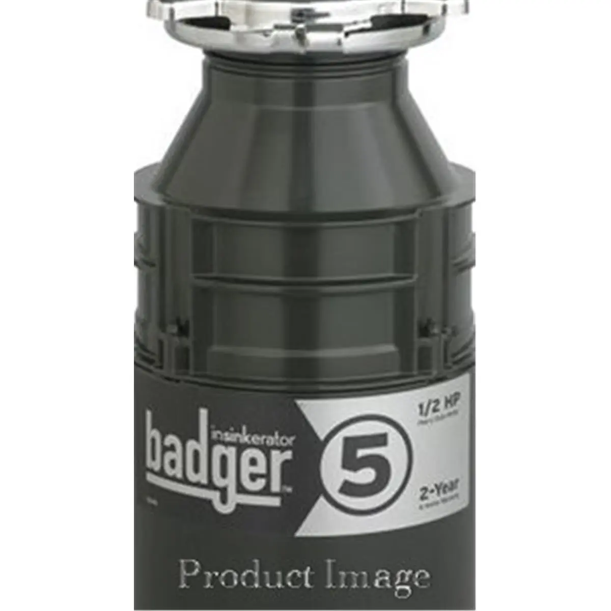 In Sink Erator 143031 Badger 5 Food Waste Disposer Shredder - 0.5 Horsepower, 2 Stainless Steel Impellers, Galvanized Steel Rotating Shredder, Dependable Performance, Faster Grinding
