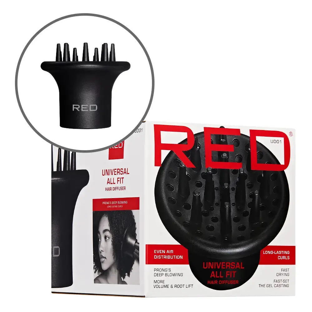 RED by KISS Universal Hair Diffuser for All Dryers – Fast Drying & Long-Lasting Curls