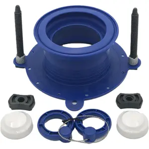 Toilet wax ring replacement kit | Toilet Flange Repair kit replaces wax ring for toilet, toilet bolt caps, Deep toilet seal as toilet flange extender. Better Than Wax Toilet Seal For  Seal (1)