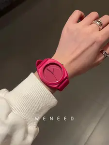 Matte Casual Watch, Quartz Watch, Silicone Case with Matching Strap, Minimalist Design, Lightweight Comfort, Precise Timekeeping, All-Season Fashion