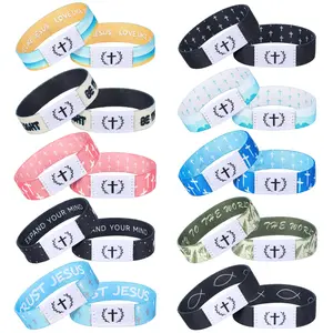 10pcs Daily Bible Verse Bracelets Mother’s Day Christian Gifts Teacher Appreciation Religious Faith Bracelets Waterproof Scannable NCF Bracelet Faith Bracelets for Women Men for Church Party Favor End of School Year Sunday School Prizes
