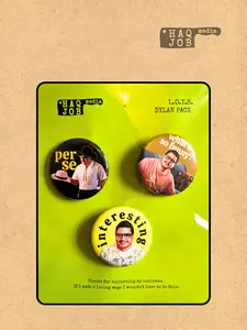Love on the Spectrum Dylan Pack Set of 3 buttons...