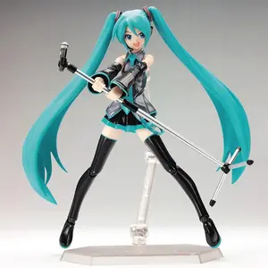 Anime Hatsune Miku Action Figures Movable Joints Contain The Props Desktop Decoration Collection PVC Model Toys Kids Gifts