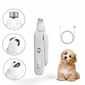 2-in-1 Pet Nail Clipper & Grinder with LED Light, USB Rechargeable Care Tool Portable Hair Removal Roller lice comb spray