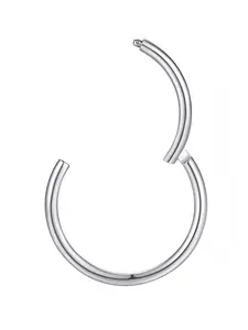 Stainless Steel Hinged Nose Hoops, Casual Simple Nose Ring for Women & Men, Fashion Jewelry for Party, Daily Clothing Decor, Trendy All-match & Exquisite Jewelry for Birthday Gift, Hinged Piercing Hoop, Body Jewelry Accessory