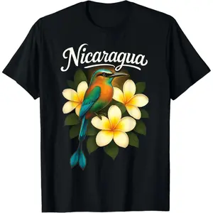 Unisex Nicaragua Guardabarranco Sacuanjoche Torogoz 505 Nicoya Flower T-Shirt