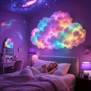 LED Cloud Light Strip Music Rhythm, Music Sync Led, DIY Thundercloud Night Lamp, USB Powered, Vibrant Lights, Home Decor Light, Perfect for Birthday Gifts, Parties, Bedrooms