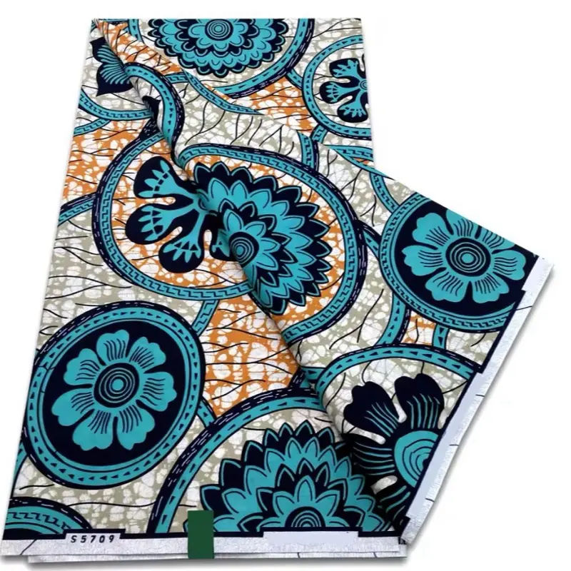 New Nigerian African Wax Fabrics, 6 Yards Cotton Print Super Real Wax, Ankara High Quality Original Veritable Super Wax Ankara Material, 6 Yards Each With Unique Designs and Colorful Patterns