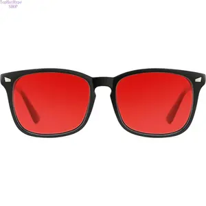 Blue Light Blocking Glasses, 99.9% Blue & Green Light Blocking Red Lens with Dual AR Coatings, Anti-Eyestrain Eye Protection, Comfortable Lightweight Eyewear for Computer Work, Gaming, Better Sleep Quality, Blue Light Blocking Lens