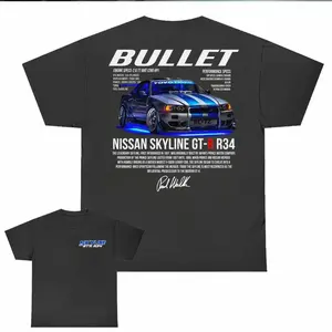 180gFast and Furious Hoodie T-Shirt , Suki Shirt , Skyline GT-R34 Unisex Shirt Menswear Top,Car Enthusiast Merchandise: Unisex T-Shirt