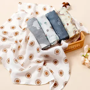 Baby Bibs Set 5 Pieces Soft Fashion Printed Reusable Baby Feeding Accessories, Comfortable and Durable for Infants