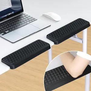 L-Shaped Desk EdgeRest, 2- Set,Desk Elbow Pad,  Design, Suitable for Desk and Table Edge, Memory  Material, Non-Slip and Wear-Resistant, Black Oval9Fabric