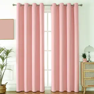 Simple Blackout Curtain, Home Decoration Curtain, Blackout Bedroom Curtains, High-Density Woven Fabric, New Sun Protection Insulation UV-Resistant, Multiple Colors Available, Easy Installation, Blackout Window Cover