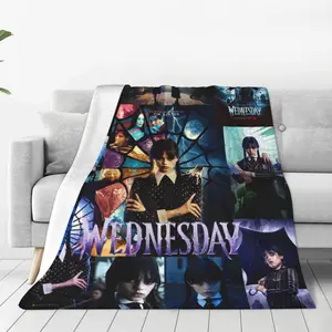 Wednesday Addams Super Soft Throws Blanket Ultra Soft Flannel Fleece Lining For Toddlers, Boys And Girls Adult, Light And Comfortable Bed Blanket For Couch And Living Room 60"X50"