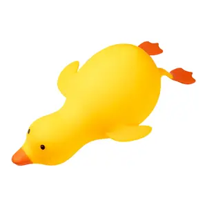 Yellow Duck Stress Relief Toy Soft TPR Material Slow Rising Rebound Adorable Design Odorless Safe for All Ages in 3 Sizes Eco-Friendly TPR Soft Rubber