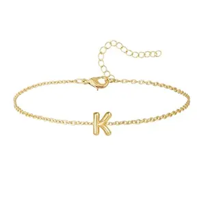 New Bubble 26 Letter Hand Copper Plated  Bubble Pendant HandFashion Women's Bracelet